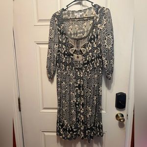 Cato peasant midi dress